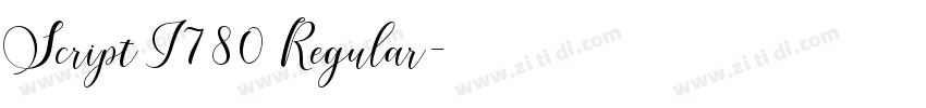 Script I780 Regular字体转换 Script I780 Regular字体转换